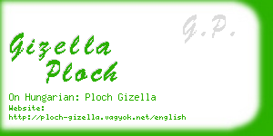 gizella ploch business card